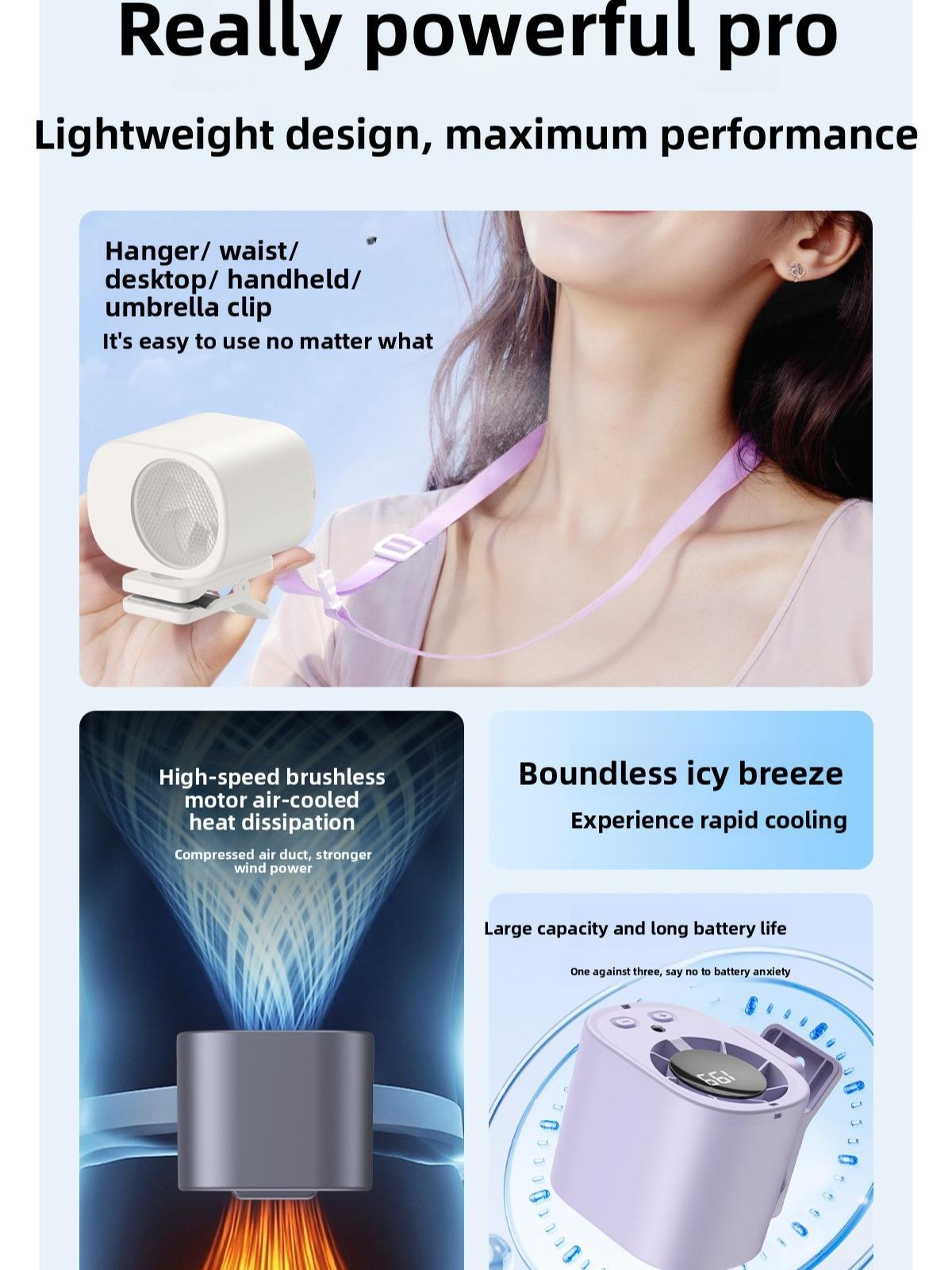 EnergyBoost W10 Wearable Fan view 8