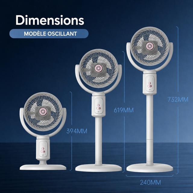 Dimensions du ventilateur E1