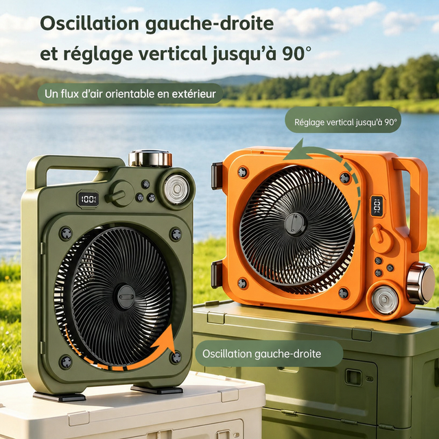 Orientation du flux d’air du ventilateur E5