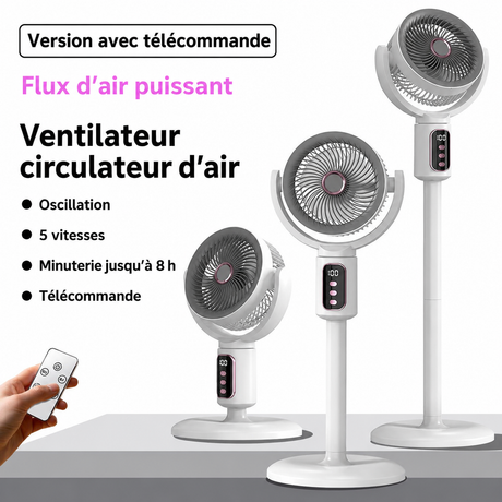 Télécommande et caractéristiques du ventilateur F1