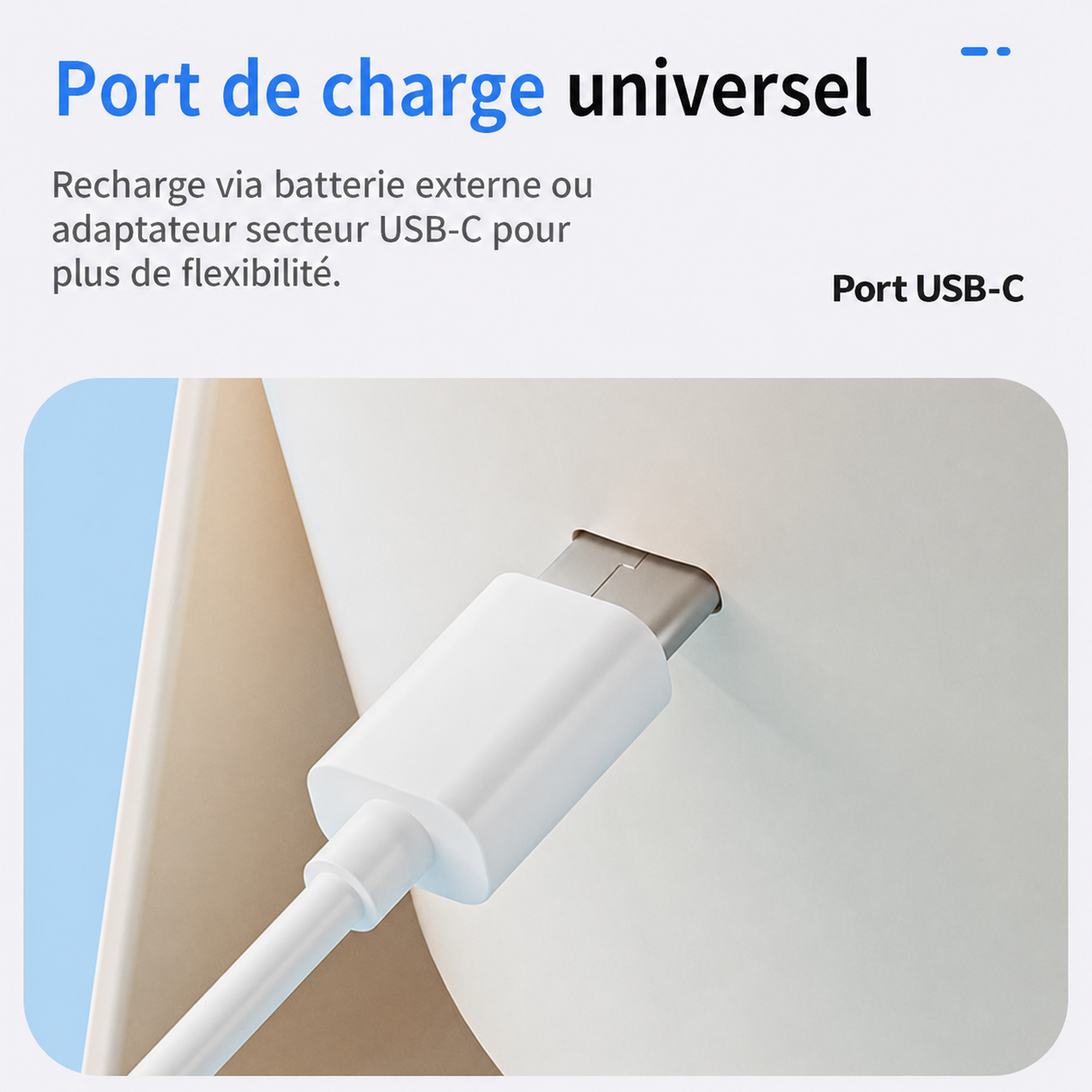 EnergyBoost W12 – port de charge USB-C